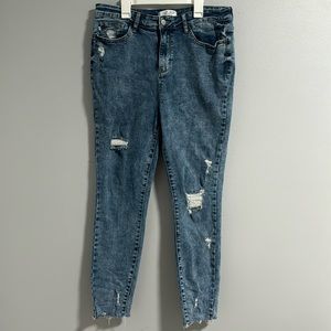 Judy Blue acid wash high rise skinny jean size 13